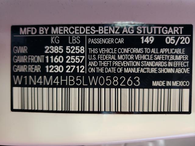 2020 MERCEDES-BENZ GLB 250 4M W1N4M4HB5LW058263