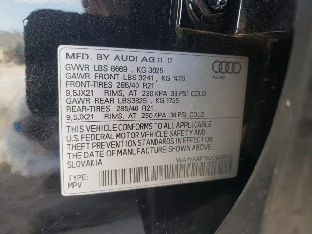 VIN WA1VAAF76JD023512 2018 Audi Q7, Prestige no.10