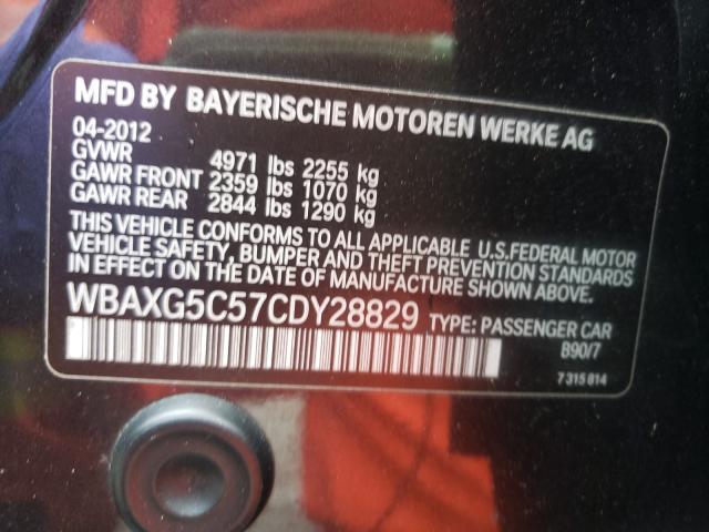 2012 BMW 528 I WBAXG5C57CDY28829