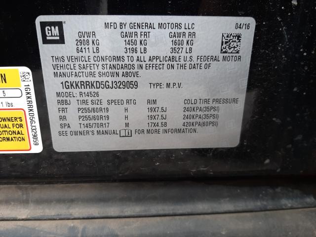 2016 GMC ACADIA SLT 1GKKRRKD5GJ329059
