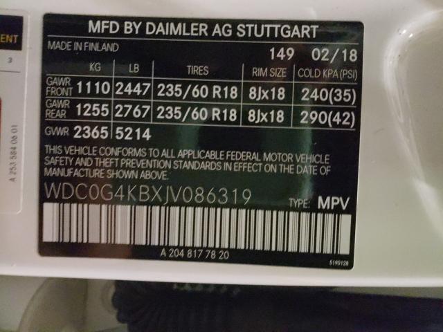 2018 MERCEDES-BENZ GLC 300 4M WDC0G4KBXJV086319