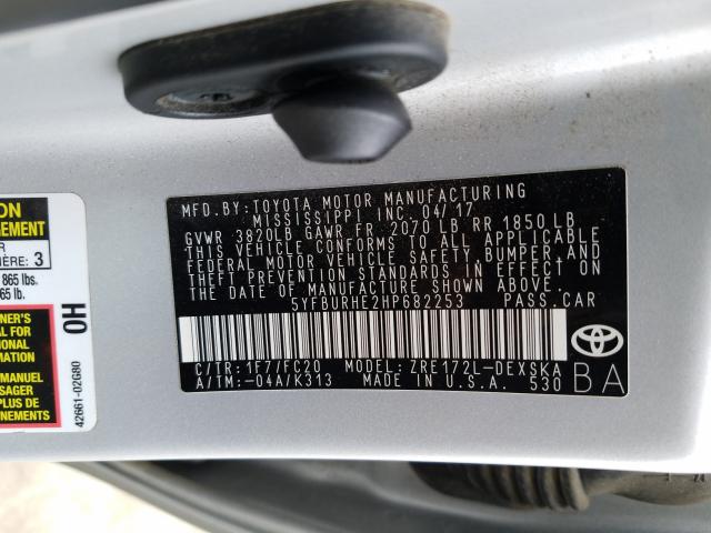 2017 TOYOTA COROLLA L - 5YFBURHE2HP682253