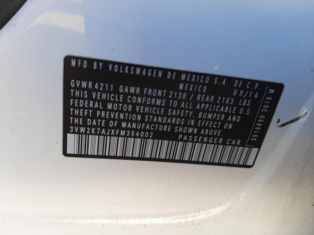 2015 VOLKSWAGEN JETTA BASE 3VW2K7AJXFM354002
