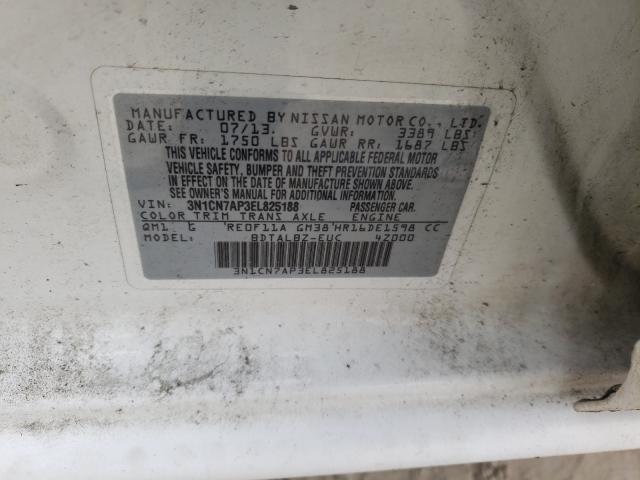 2014 NISSAN VERSA 3N1CN7AP3EL825188