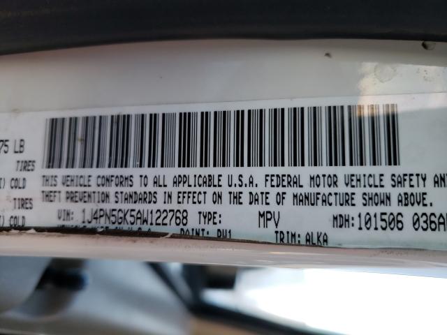 2010 JEEP LIBERTY LI 1J4PN5GK5AW122768