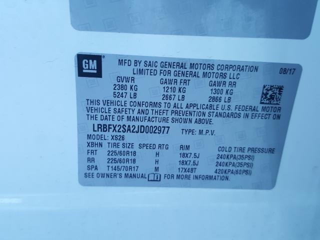 2018 BUICK ENVISION E LRBFX2SA2JD002977