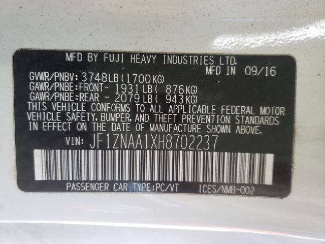 2017 TOYOTA 86 BASE JF1ZNAA1XH8702237