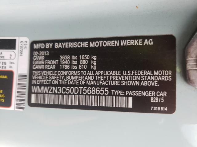 2013 MINI COOPER WMWZN3C50DT568655