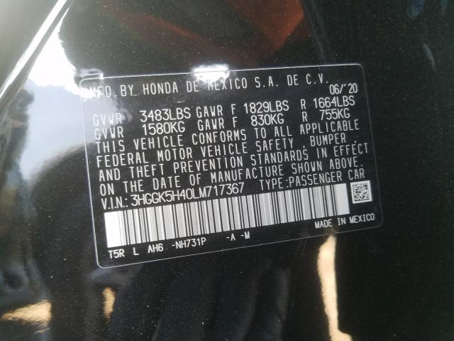 2020 HONDA FIT LX 3HGGK5H40LM717367