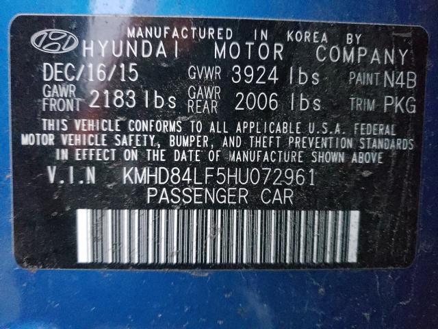 2017 HYUNDAI ELANTRA SE - KMHD84LF5HU072961