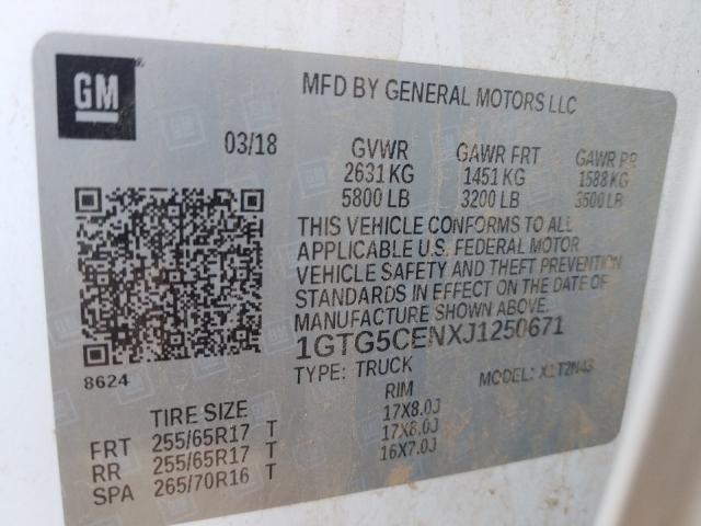 2018 GMC CANYON SLE 1GTG5CENXJ1250671
