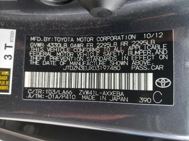 2013 TOYOTA PRIUS V JTDZN3EUXD3197480