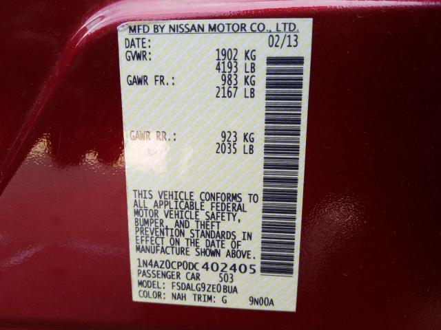 2013 NISSAN LEAF S 1N4AZ0CP0DC402405