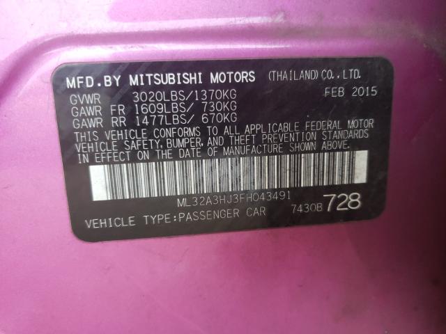 2015 MITSUBISHI MIRAGE DE ML32A3HJ3FH043491