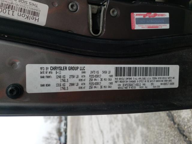 2012 DODGE JOURNEY SX 3C4PDCBG0CT145612