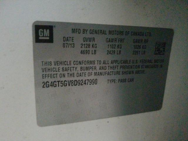 2013 BUICK REGAL PREM 2G4GT5GV8D9247990