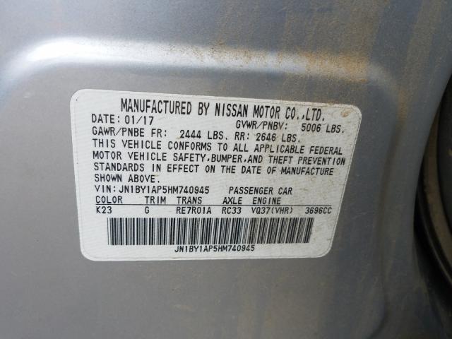 2017 INFINITI Q70 3.7 JN1BY1AP5HM740945