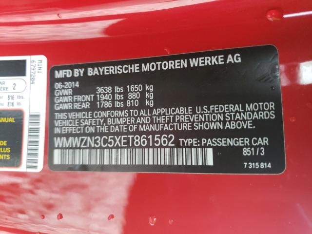 2014 MINI COOPER WMWZN3C5XET861562
