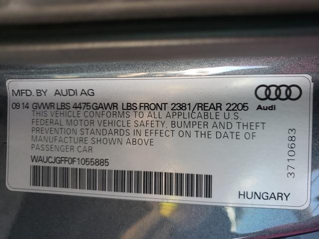 2015 AUDI A3 PREMIUM WAUCJGFF0F1055885