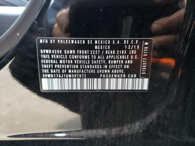 2016 VOLKSWAGEN JETTA SPOR 3VWD17AJ1GM307972