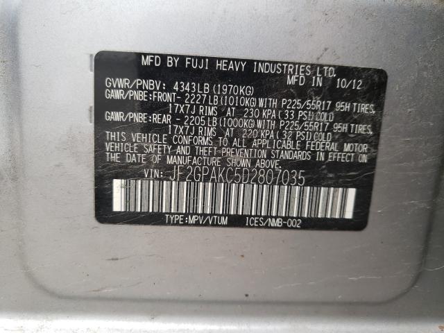 2013 SUBARU XV CROSSTR JF2GPAKC5D2807035