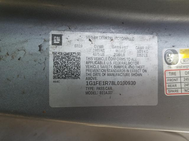 2020 CHEVROLET CAMARO LZ - 1G1FE1R78L0100930