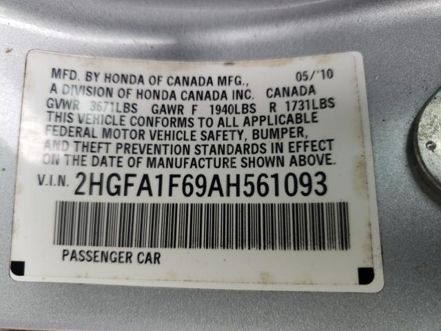 2010 HONDA CIVIC LX-S 2HGFA1F69AH561093