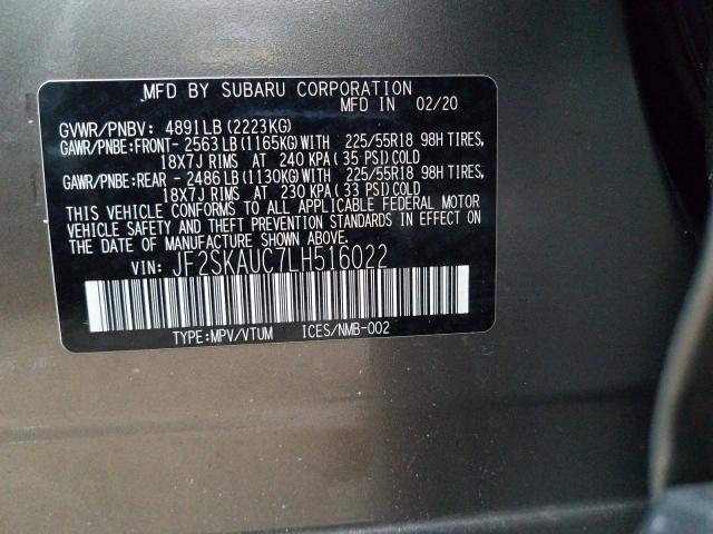 2020 SUBARU FORESTER L JF2SKAUC7LH516022