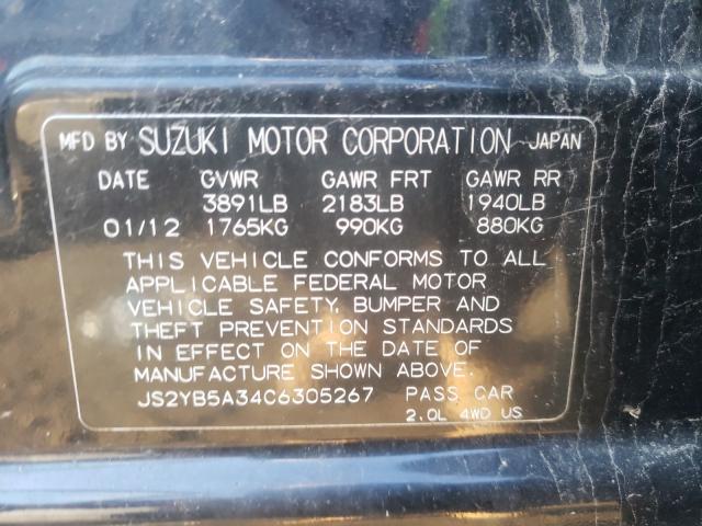 2012 SUZUKI SX4 JS2YB5A34C6305267