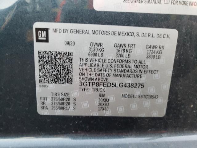 2020 GMC SIERRA C15 - 3GTP8FED5LG438275