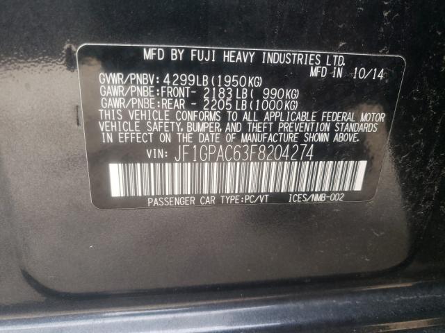 2015 SUBARU IMPREZA PR JF1GPAC63F8204274