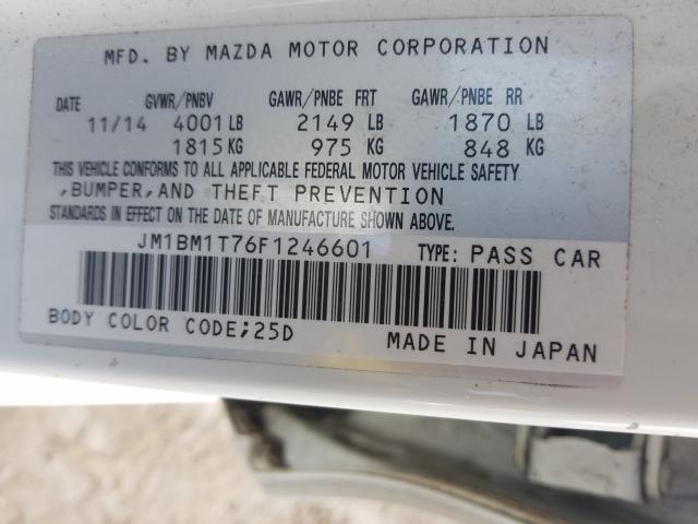 2015 MAZDA 3 SV JM1BM1T76F1246601
