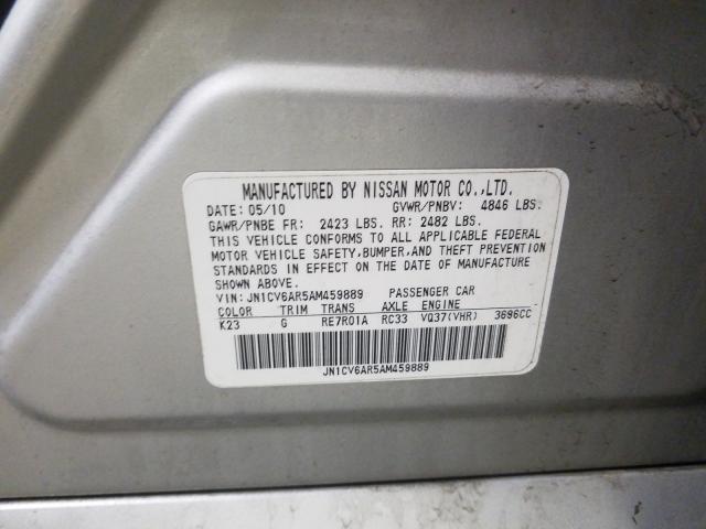 2010 INFINITI G37 JN1CV6AR5AM459889