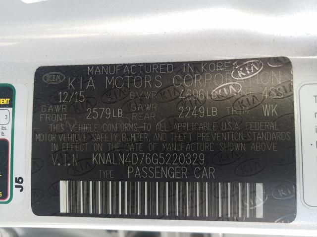 2016 KIA CADENZA LU KNALN4D76G5220329