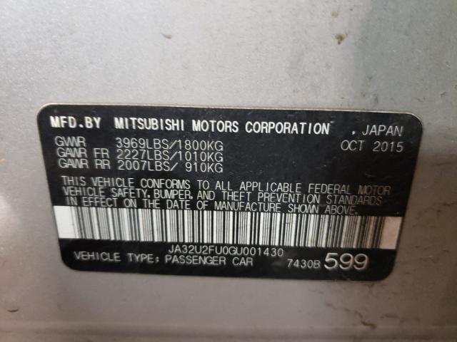 2016 MITSUBISHI LANCER ES JA32U2FU0GU001430