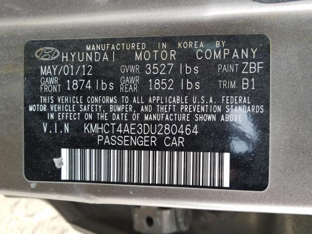 2013 HYUNDAI ACCENT KMHCT4AE3DU280464