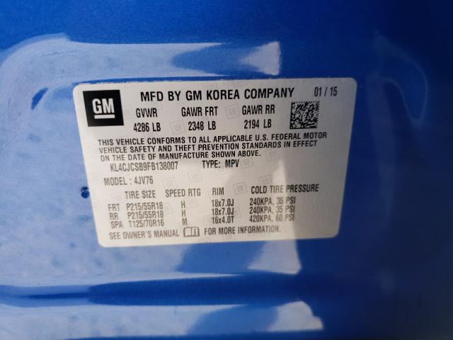 2015 BUICK ENCORE KL4CJCSB9FB138007