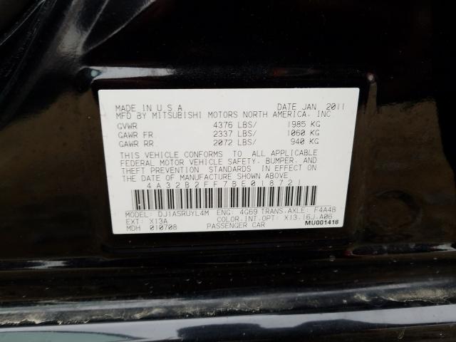 2011 MITSUBISHI GALANT FE 4A32B2FF7BE018721