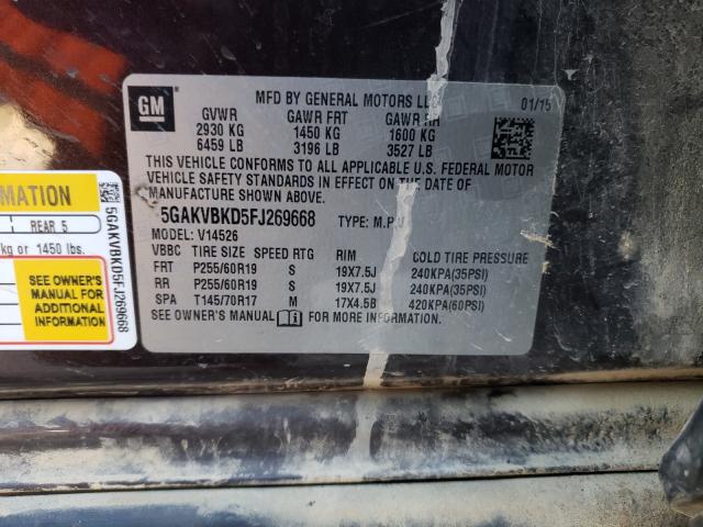 2015 BUICK ENCLAVE 5GAKVBKD5FJ269668