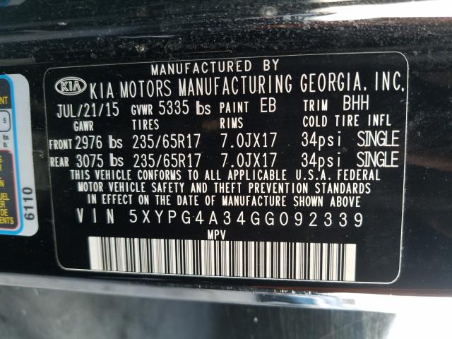2016 KIA SORENTO LX - 5XYPG4A34GG092339