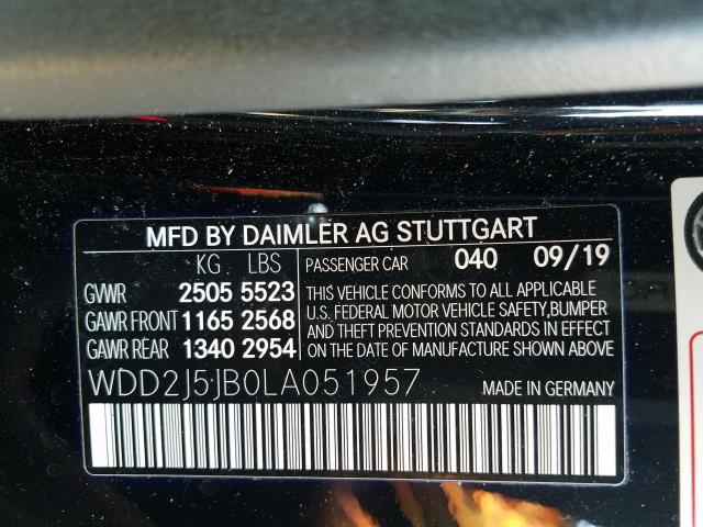 2020 MERCEDES-BENZ CLS 450 WDD2J5JB0LA051957