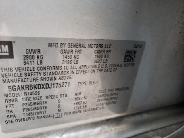 2013 BUICK ENCLAVE 5GAKRBKDXDJ175271