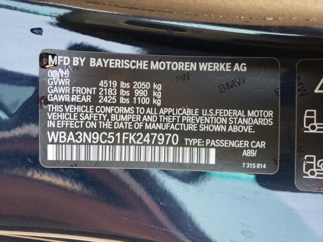 2015 BMW 428 XI WBA3N9C51FK247970