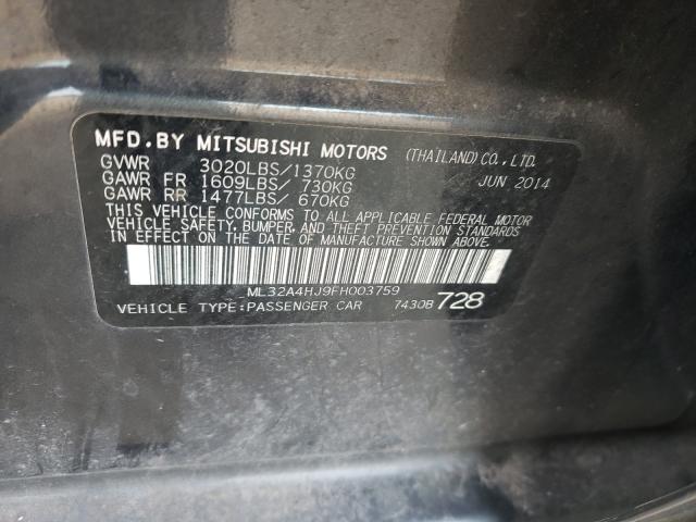 2015 MITSUBISHI MIRAGE ES ML32A4HJ9FH003759