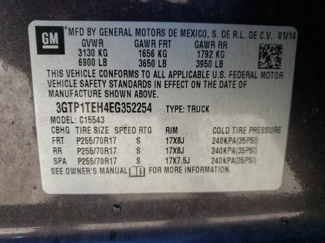 2014 GMC SIERRA C15 3GTP1TEH4EG352254