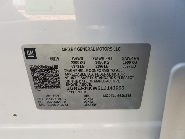 2020 CHEVROLET TRAVERSE P 1GNERKKW6LJ143906
