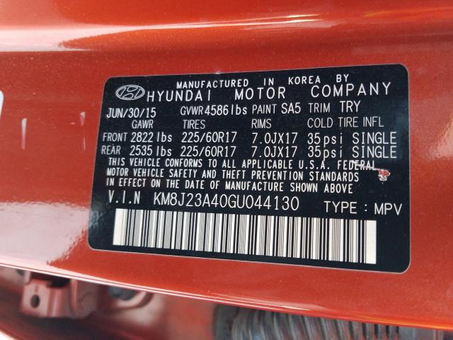 2016 HYUNDAI TUCSON SE KM8J23A40GU044130