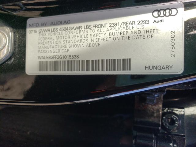 2016 AUDI A3 PREMIUM WAUE8GFF2G1015538