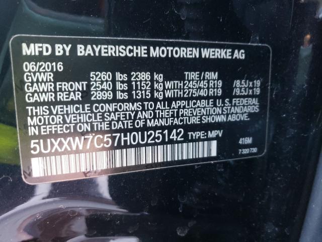 2017 BMW X4 XDRIVEM 5UXXW7C57H0U25142