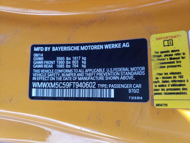 2015 MINI COOPER WMWXM5C59FT940602